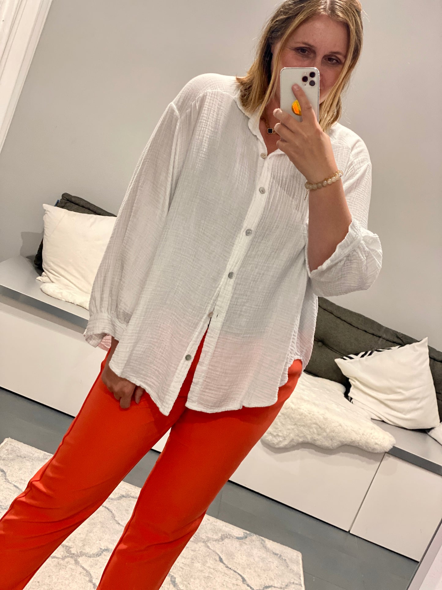 Oversize Musselin Bluse